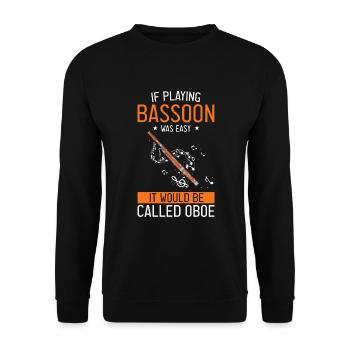 Bassoonist design for woodwind orchestra - Unisex Sweatshirt - black - Front - Alina (178cm) & Michal (187cm)