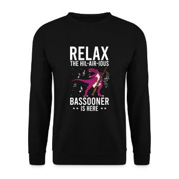 Bassoonist for bassoon orchestra and bassoonist - Unisex Sweatshirt - black - Front - Alina (178cm) & Michal (187cm)