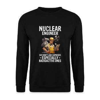 Nuklearingenieur für Kernkraftwerk und Kernenergie - Unisex Pullover - Schwarz - Vorne - Alina (178cm) & Michal (187cm)