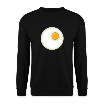 fried egg - Unisex Sweatshirt - black - Front - Alina (178cm) & Michal (187cm)
