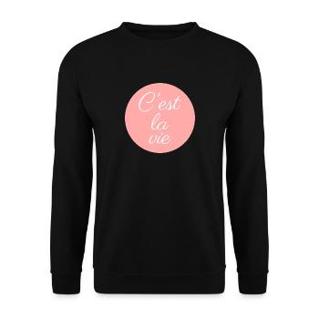 Dicton français - Sweat-shirt Unisexe - noir - Devant - Alina (178cm) & Michal (187cm)