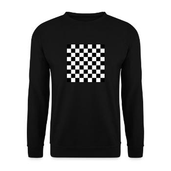 chessboard - Unisex Sweatshirt - black - Front - Alina (178cm) & Michal (187cm)