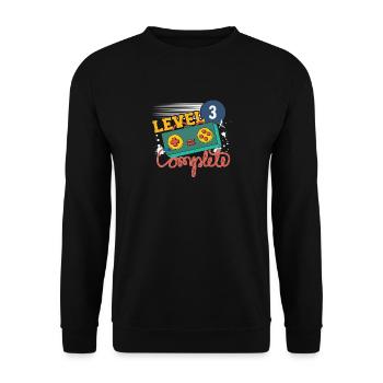 Niveau 3 Complete Anniversaire - Sweat-shirt Unisexe - noir - Devant - Alina (178cm) & Michal (187cm)