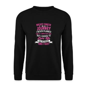 Le cancer du sein est une chemise de voyage - Sweat-shirt Unisexe - noir - Devant - Alina (178cm) & Michal (187cm)