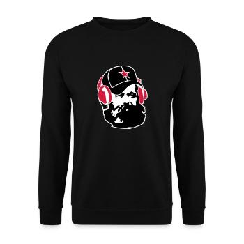 marx_star_ot_2color_bg - Unisex Sweatshirt - black - Front - Alina (178cm) & Michal (187cm)