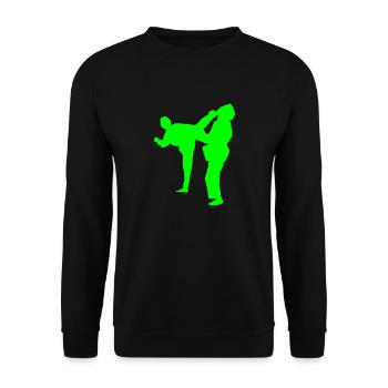 martial arts - Unisex Sweatshirt - black - Front - Alina (178cm) & Michal (187cm)