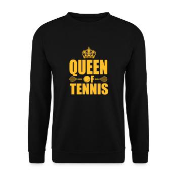 Queen of Tennis - Unisex Pullover - Schwarz - Vorne - Alina (178cm) & Michal (187cm)