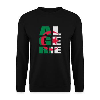 Algeria - Unisex Sweatshirt - black - Front - Alina (178cm) & Michal (187cm)