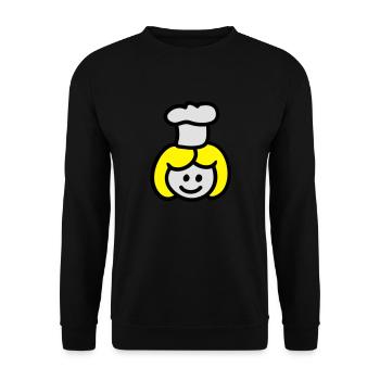 Köchin 3 - Unisex Pullover - Schwarz - Vorne - Alina (178cm) & Michal (187cm)