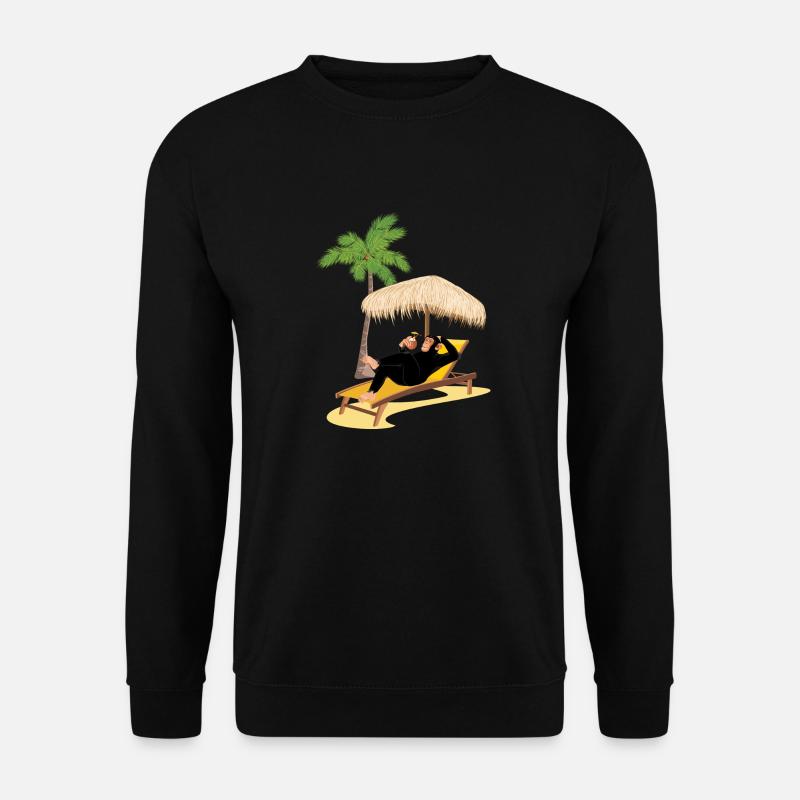 Monkey at the beach - Unisex Sweatshirt - black