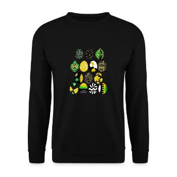 Ostereier - Unisex Pullover - Schwarz - Vorne - Alina (178cm) & Michal (187cm)