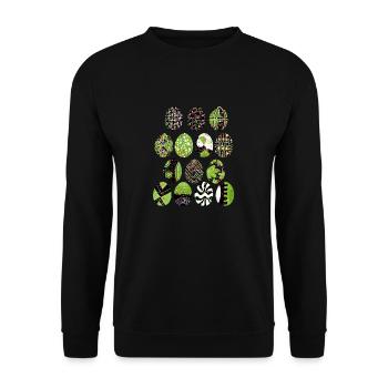 Osterei - Unisex Pullover - Schwarz - Vorne - Alina (178cm) & Michal (187cm)