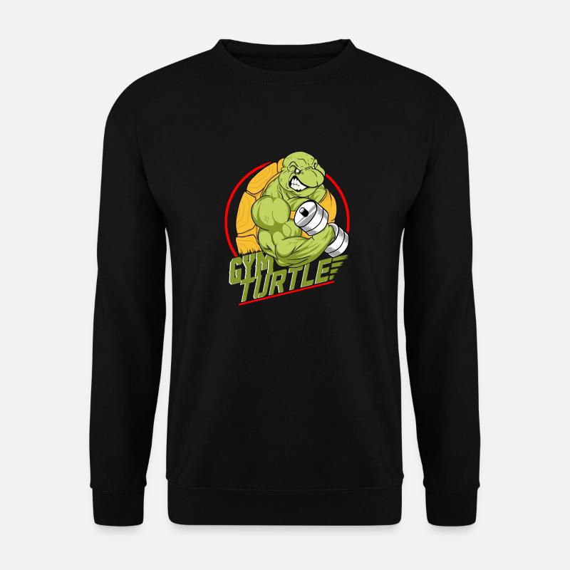 Gym Turtle Gym Design - Unisex Pullover - Schwarz
