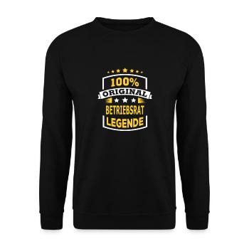 BETRIEBSRAT - Unisex Pullover - Schwarz - Vorne - Alina (178cm) & Michal (187cm)