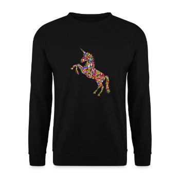 unicorn - Sweat-shirt Unisexe - noir - Devant - Alina (178cm) & Michal (187cm)