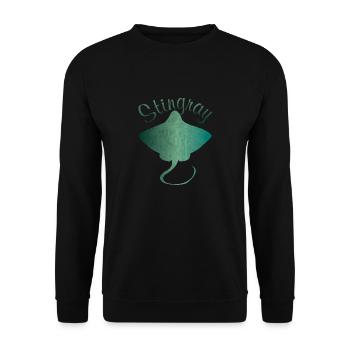 Ray stingray stingray gift - Unisex Sweatshirt - black - Front - Alina (178cm) & Michal (187cm)