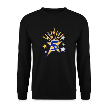 BirthdayStar5 - Unisex Pullover - Schwarz - Vorne - Alina (178cm) & Michal (187cm)