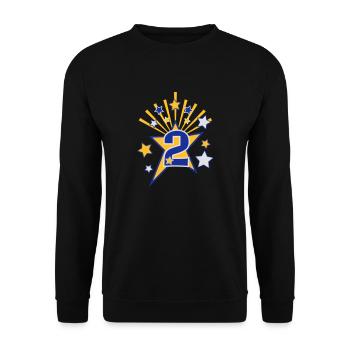 BirthdayStar2 - Unisex Pullover - Schwarz - Vorne - Alina (178cm) & Michal (187cm)