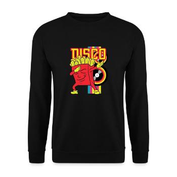 Rétro Dabbing Dab Dab Disco French Fries - Sweat-shirt Unisexe - noir - Devant - Alina (178cm) & Michal (187cm)