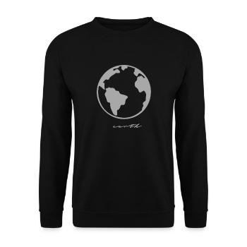 Earth Earth Planet Galaxy Space Gift idea - Unisex Sweatshirt - black - Front - Alina (178cm) & Michal (187cm)