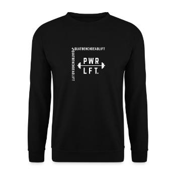 Cool Powerlifting Gym Squat Bench-Press Deadlift - Unisex Pullover - Schwarz - Vorne - Alina (178cm) & Michal (187cm)