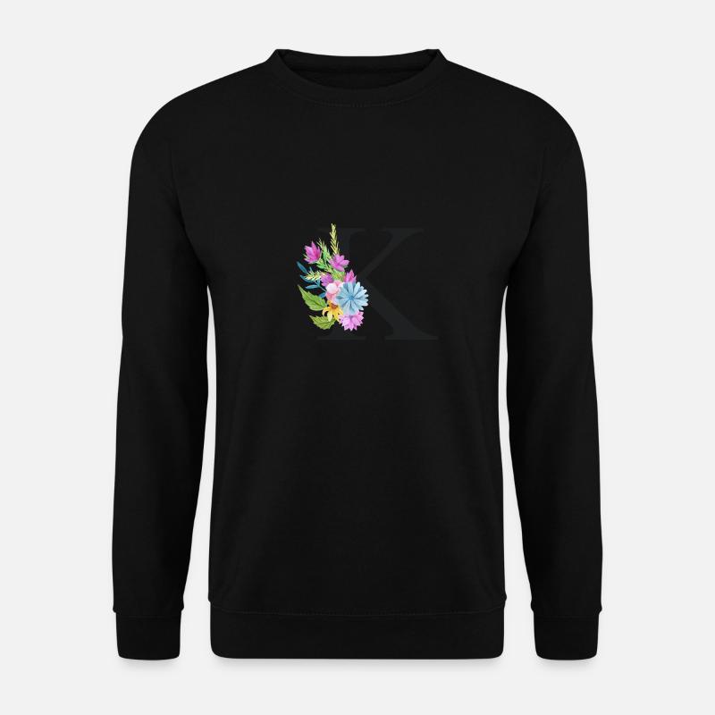 K Buchstabe Schwarz - Unisex Pullover - Schwarz