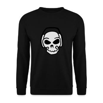 dj Schädel Kopfhörer Musik Elektro dj fun lustige - Unisex Pullover - Schwarz - Vorne - Alina (178cm) & Michal (187cm)