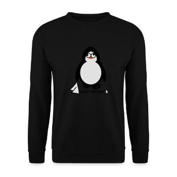 Läuft bei mir - Unisex Pullover - Schwarz - Vorne - Alina (178cm) & Michal (187cm)