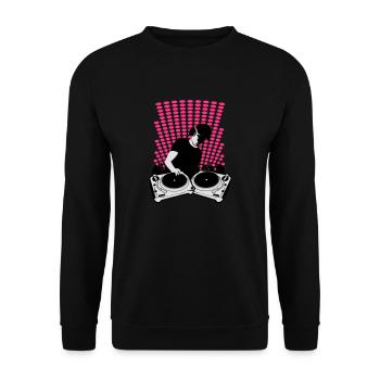 DJ turntables - Unisex Sweatshirt - black - Front - Alina (178cm) & Michal (187cm)