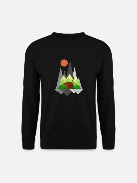 Bear in the Wilderness - Unisex Sweatshirt - black