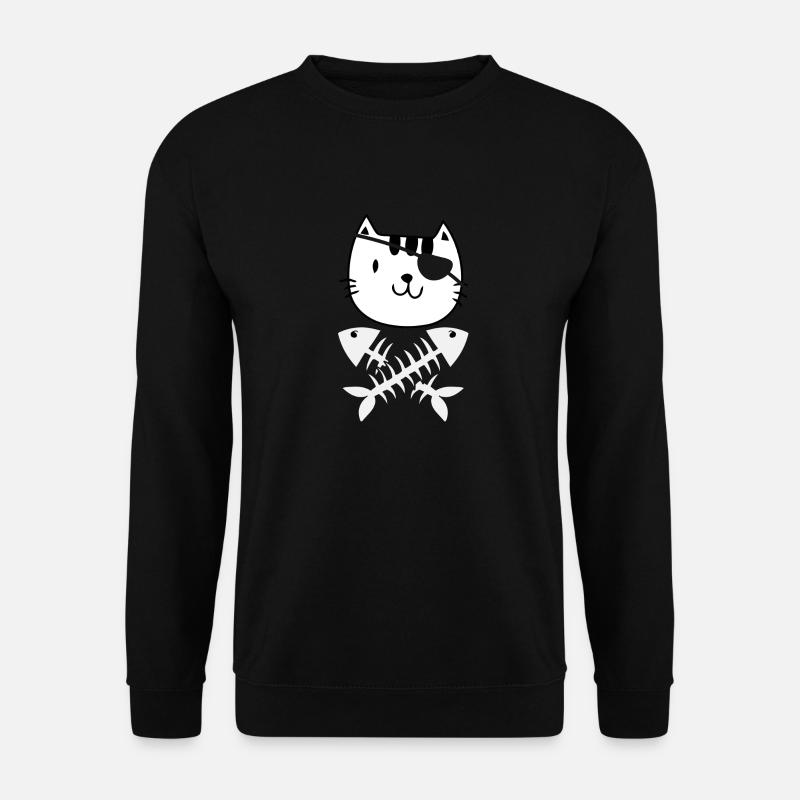 Cat Pirate - Unisex Sweatshirt - black