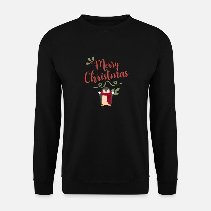 Frohe Weihnachten Pinguin - Unisex Pullover - Schwarz
