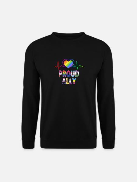 Stolzer Verbündeter des LGBT-Regenbogens - Unisex Pullover - Schwarz