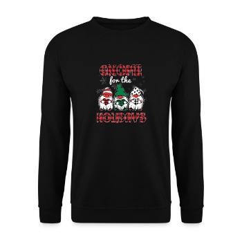 Gnome Pour Les Vacances - Sweat-shirt Unisexe - noir - Devant - Alina (178cm) & Michal (187cm)