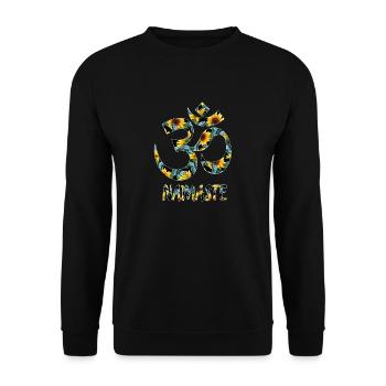 Tournesol Om - Sweat-shirt Unisexe - noir - Devant - Alina (178cm) & Michal (187cm)