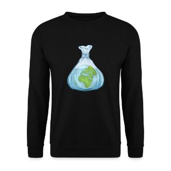« Plastic Planet » Planet Contest Design Tshirt - Sweat-shirt Unisexe - noir - Devant - Alina (178cm) & Michal (187cm)