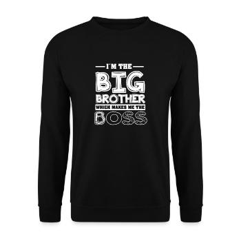 Brother Shirt Big brother - Unisex Pullover - Schwarz - Vorne - Alina (178cm) & Michal (187cm)