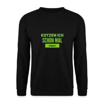 zum kotzen - Unisex Pullover - Schwarz - Vorne - Alina (178cm) & Michal (187cm)