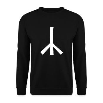 Character rune symbol gift spirit culture - Unisex Sweatshirt - black - Front - Alina (178cm) & Michal (187cm)