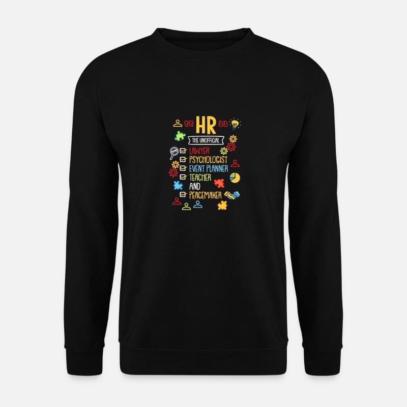 HR The Unofficial Lawyer Psychologist EventPlanner - Unisex Pullover - Schwarz