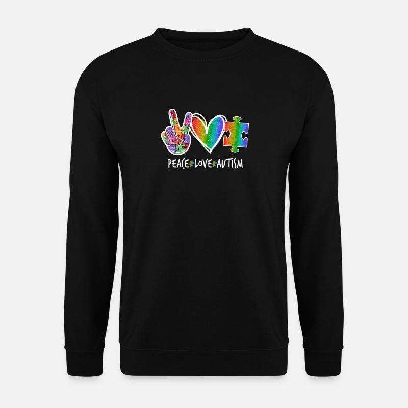 Peace Love Autism - Unisex Sweatshirt - black
