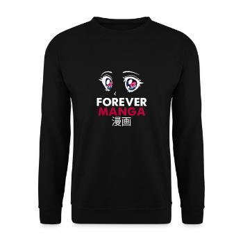 Forever Manga - Sweat-shirt Unisexe - noir - Devant - Alina (178cm) & Michal (187cm)