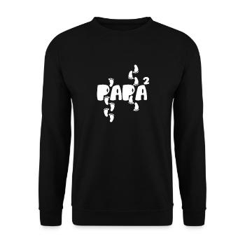 papa high 2 - Unisex Sweatshirt - black - Front - Alina (178cm) & Michal (187cm)