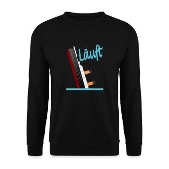 Läuft-Titanic-Version 1 - Unisex Pullover - Schwarz - Vorne - Alina (178cm) & Michal (187cm)