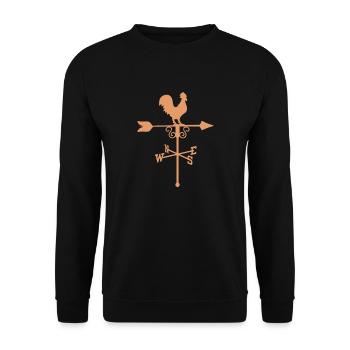 Girouette avec le coq sur le dessus - Sweat-shirt Unisexe - noir - Devant - Alina (178cm) & Michal (187cm)