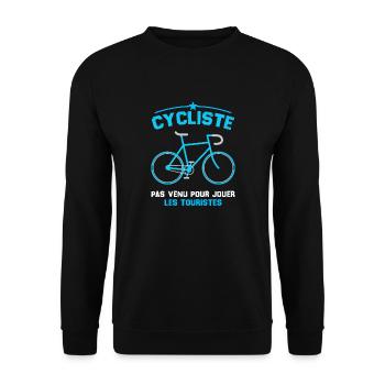 Cycliste Cadeau Humour Personnalisé - Sweat-shirt Unisexe - noir - Devant - Alina (178cm) & Michal (187cm)