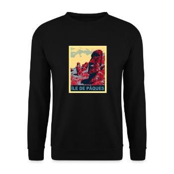 Ile de pâques - Sweat-shirt Unisexe - noir - Devant - Alina (178cm) & Michal (187cm)