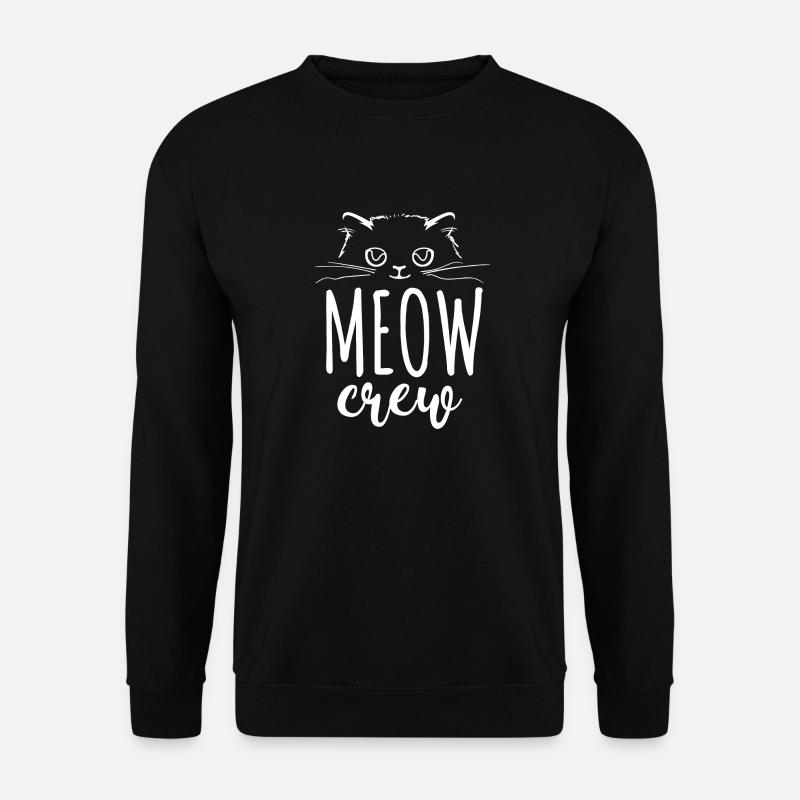 Cat MEOW crew - Unisex Sweatshirt - black