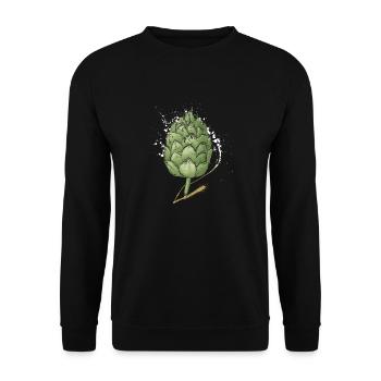 Hops - Unisex Sweatshirt - black - Front - Alina (178cm) & Michal (187cm)