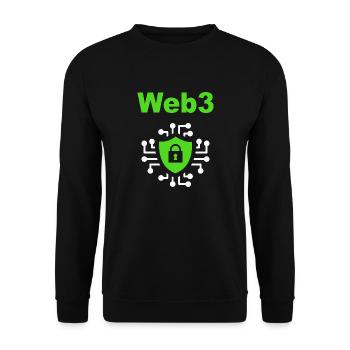 Web3 Cryptocurrency Blockchain Software Developer - Unisex Pullover - Schwarz - Vorne - Alina (178cm) & Michal (187cm)